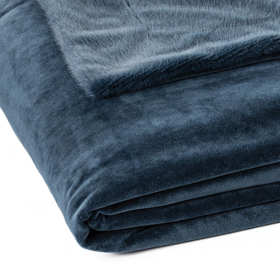 Polux blue faux fur throw