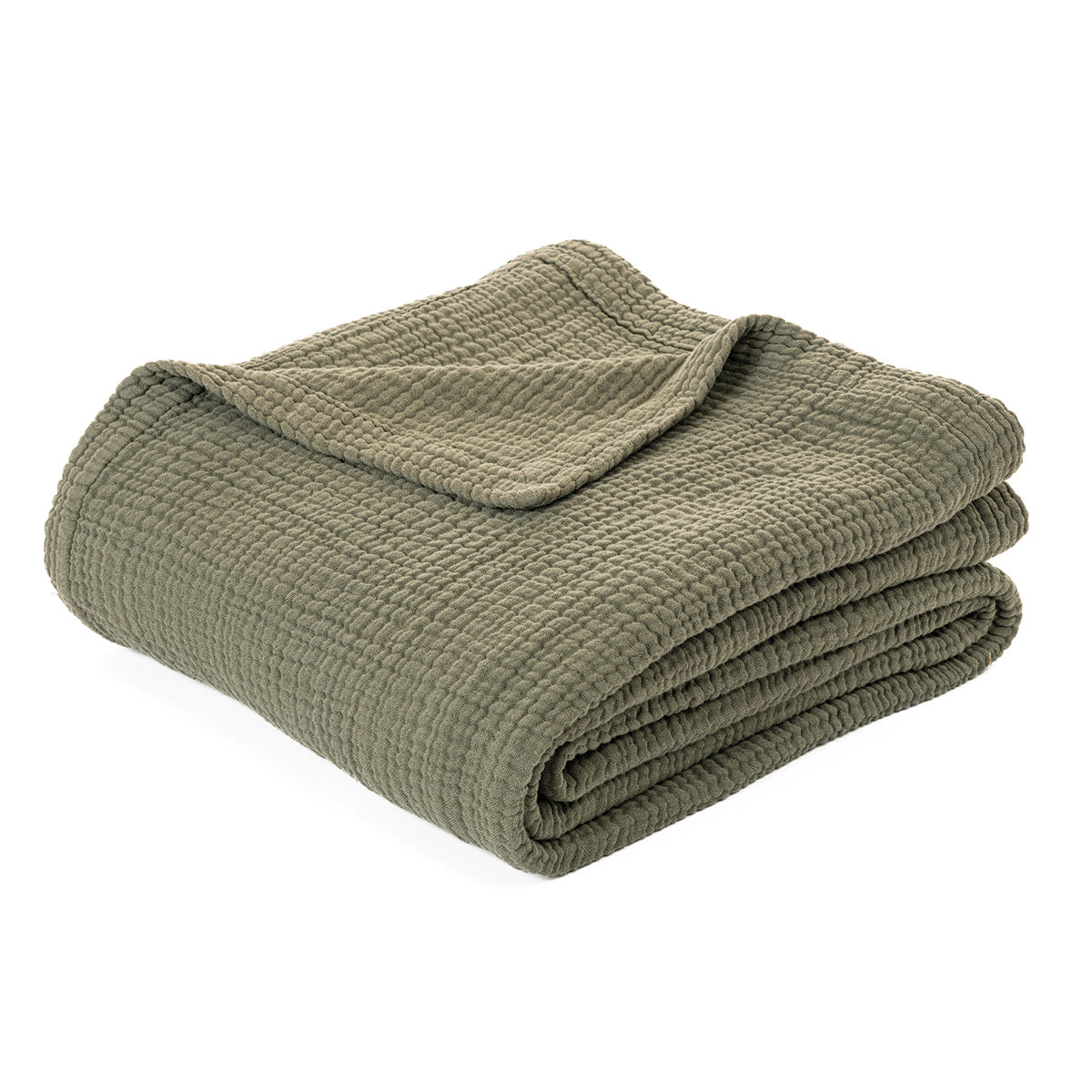 Popeye Olive Cotton Muslin Blanket