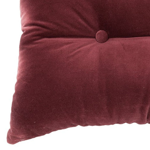 Riad burgundy velvet oblong decorative pillow