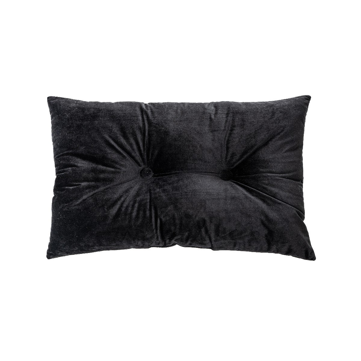 Coussin rectangulaire en velours noir Riad