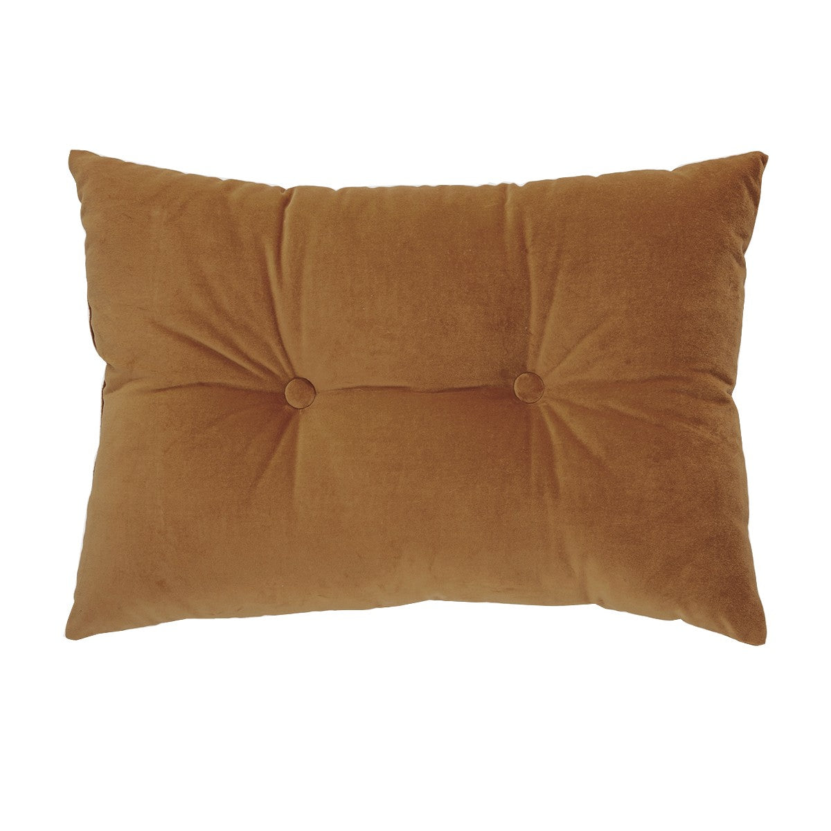 Coussin rectangulaire en velours brun Riad