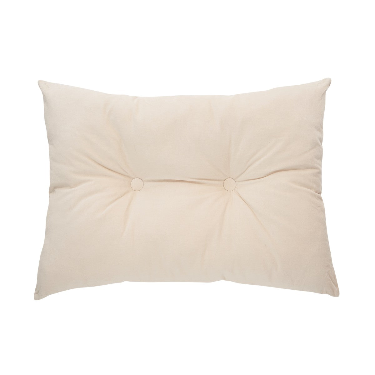 Coussin rectangulaire en velours crème Riad
