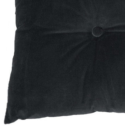 Coussin rectangulaire en velours noir Riad