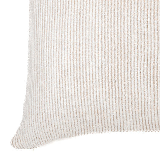 Softy cream and beige striped european pillow