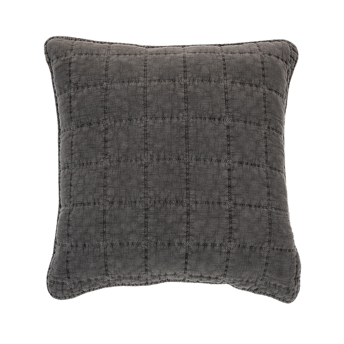 Sweet charcoal stitched decorative pillow cover