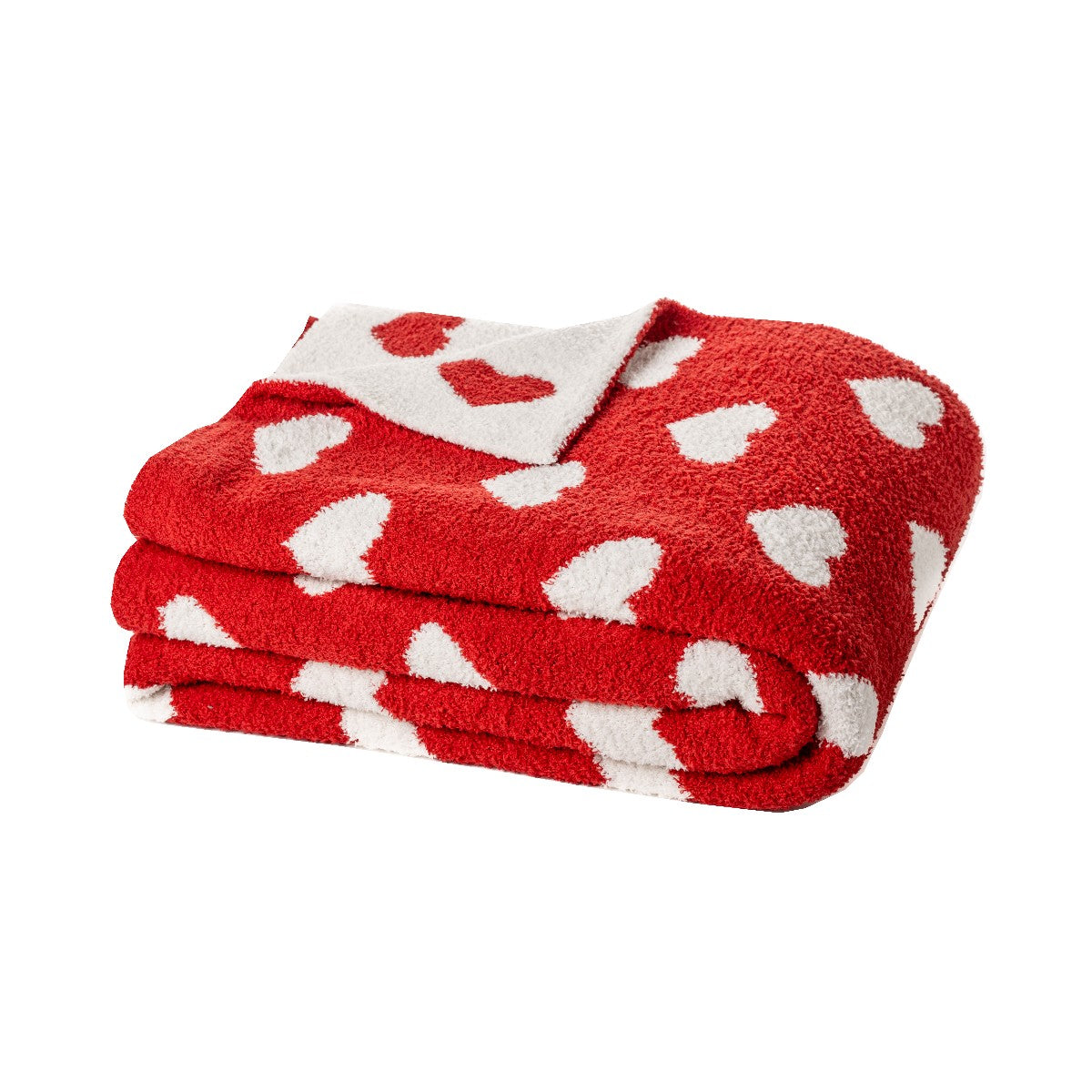 Jeté naturel à coeur rouge Tenderness