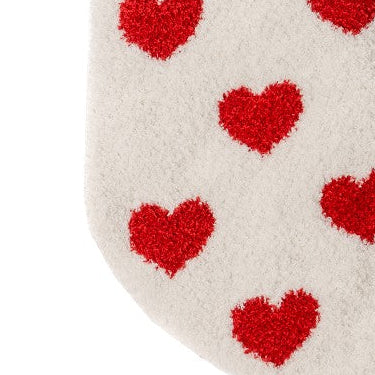 Bas de Noël naturel à coeur rouge Tenderness