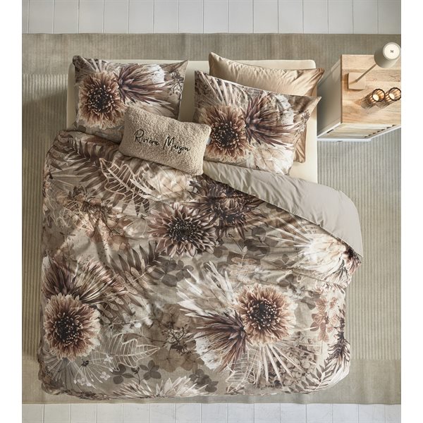 Protea Sand flowered duvet cover 