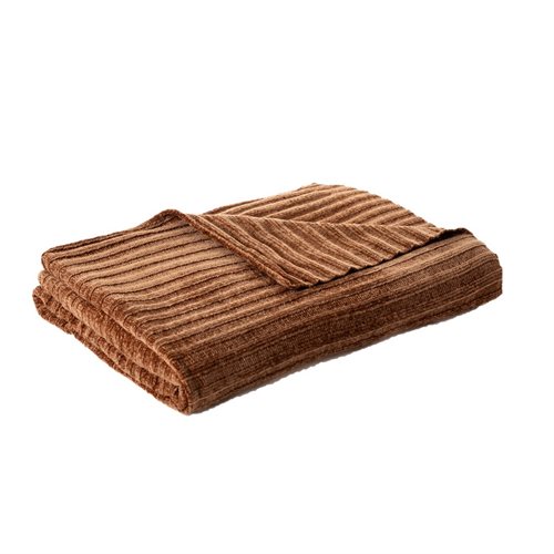 Hippy chenille terracotta throw 