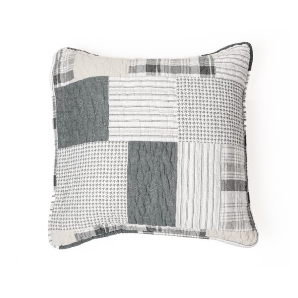 Leon plaid decorative pillow cover 