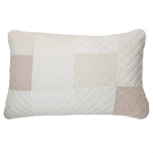 Meringue ivory and natural pillow sham 