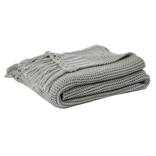 Shawn grey knit throw 